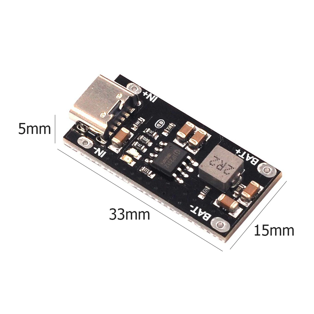 Type C USB Input High Current 3A Polymer Ternary Lithium Battery Quick Fast Charging Board IP2312 CC/CV Mode 5V To 4.2V
Type C USB Input High Current 3A Polymer Ternary Lithium Battery Quick Fast Charging Board IP2312 CC/CV Mode 5V To 4.2V