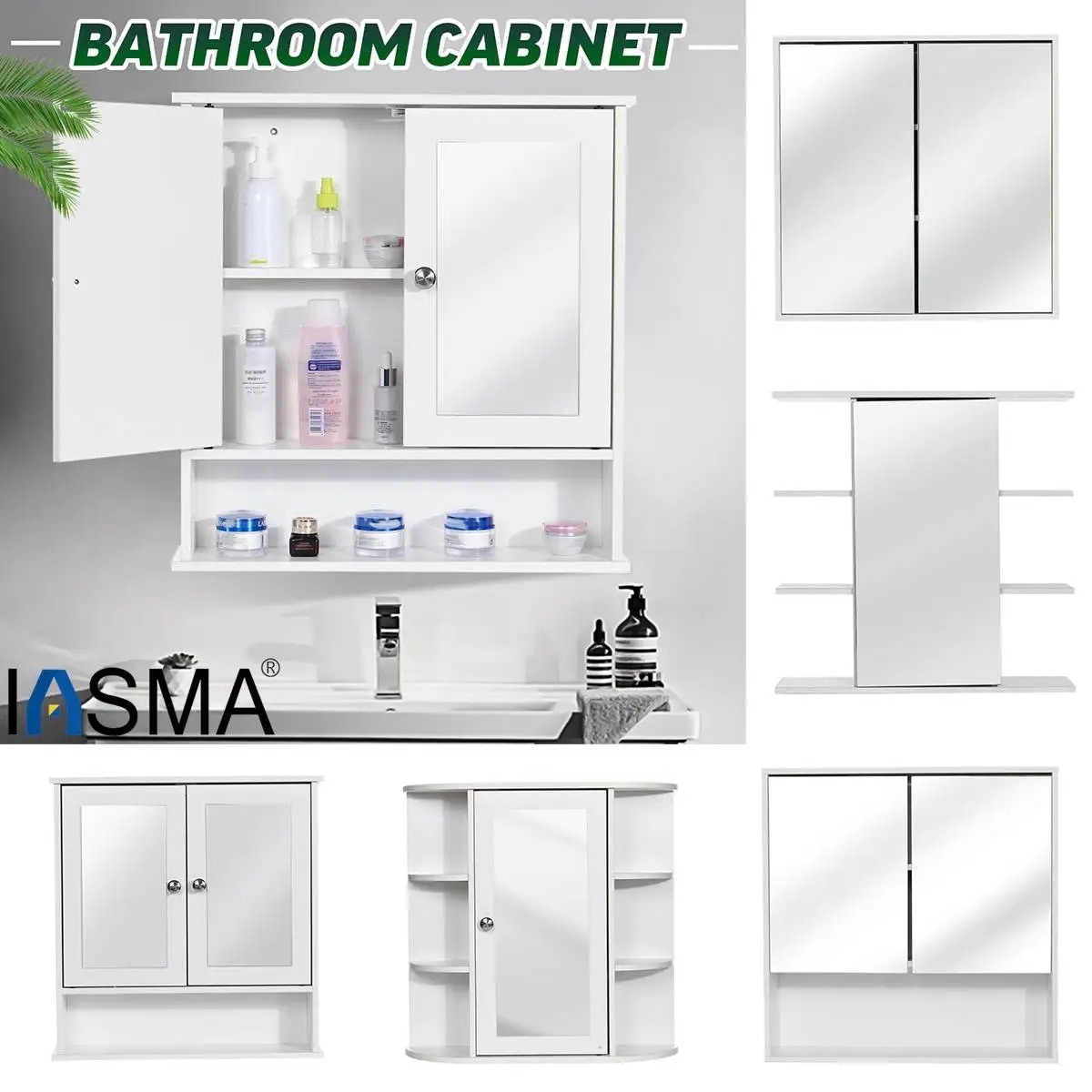 Bathroom Cabinet Three-layer Door Cabinet Mirrored Bathroom Home Furniture Decorative Stylish Wall Mounted 3 Style Option Fast
Bathroom Cabinet Three-layer Door Cabinet Mirrored Bathroom Home Furniture Decorative Stylish Wall Mounted 3 Style Option Fast