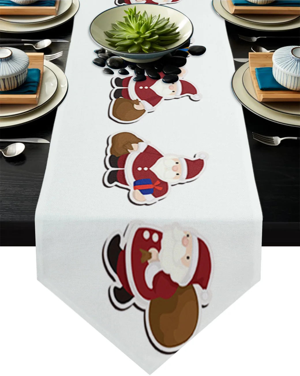 Christmas Cartoon Santa Table Runner Home Kitchen Decorative Table Runner for Wedding Party Cake Floral Tablecloth
Christmas Cartoon Santa Table Runner Home Kitchen Decorative Table Runner for Wedding Party Cake Floral Tablecloth