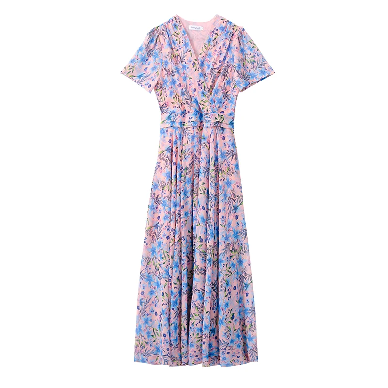 2021 Spring Autumn New Arrival Hot Sale V Collar Flower Printed Short Sleeve Women Long Chiffon Dress Plus Size M-4XL
2021 Spring Autumn New Arrival Hot Sale V Collar Flower Printed Short Sleeve Women Long Chiffon Dress Plus Size M-4XL