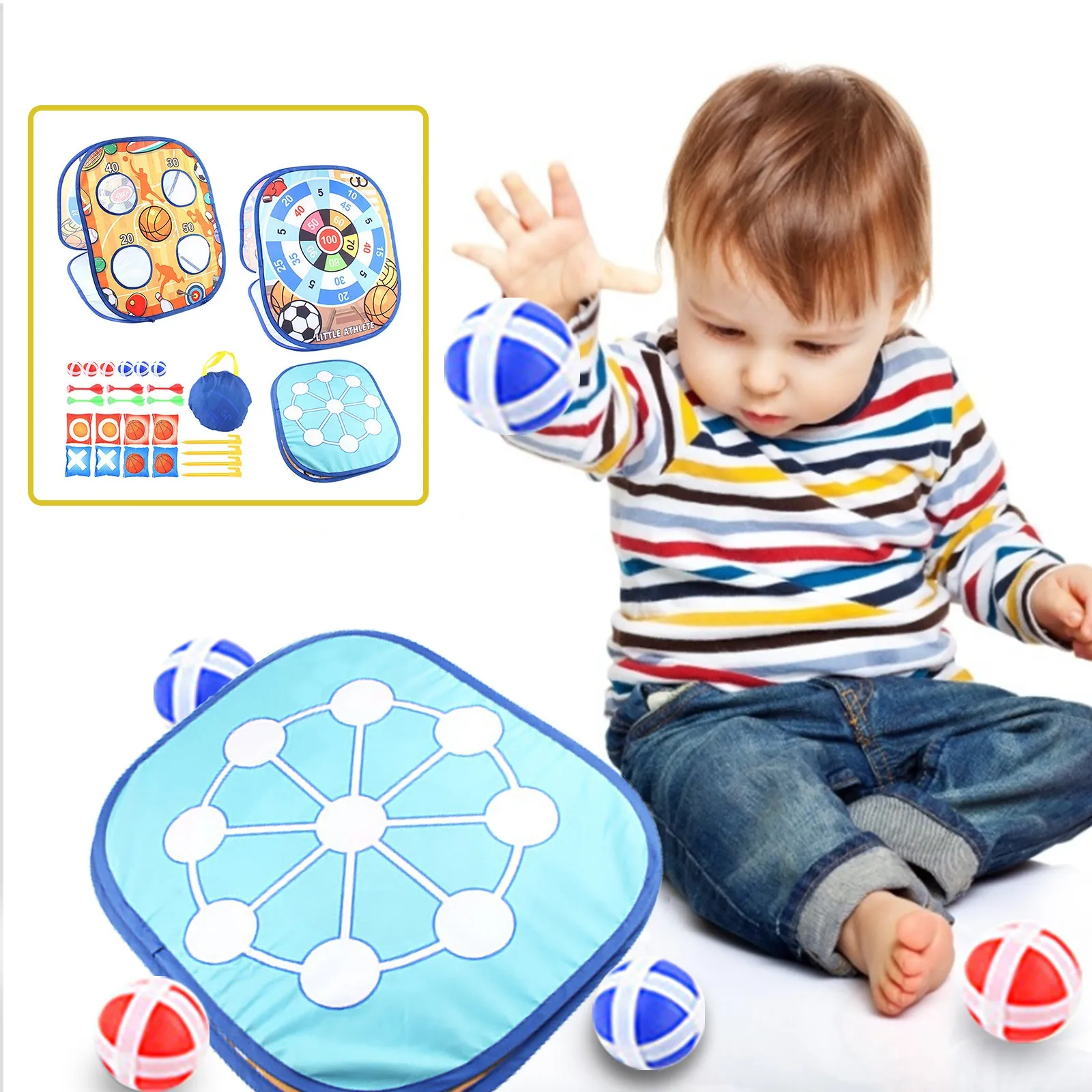 Kids Beach Sand Toys Set Foldable Kids' Game Board With Colorful Toss Bags Easy To Carry Outdoor Sand Box Toys Gift for Toddlers
Kids Beach Sand Toys Set Foldable Kids' Game Board With Colorful Toss Bags Easy To Carry Outdoor Sand Box Toys Gift for Toddlers