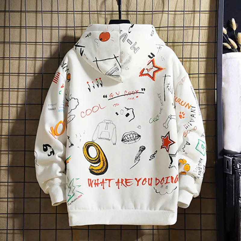 Winter Thicken Graffiti Letter Print Mens Hoodie Long Sleeve Hooded Male Pullover Top 2021 Spring Hip Hop Men Sweatshirt Clothes
Winter Thicken Graffiti Letter Print Mens Hoodie Long Sleeve Hooded Male Pullover Top 2021 Spring Hip Hop Men Sweatshirt Clothes