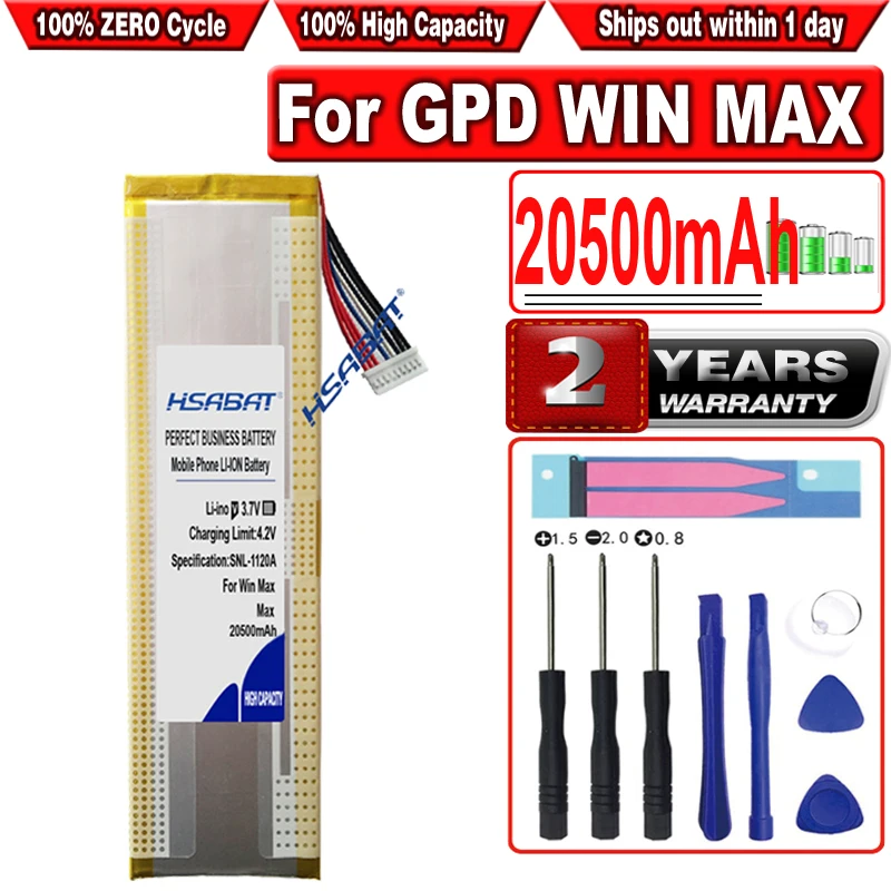 Аккумулятор HSABAT 20500 мА · ч для GPD WIN MAX WinMax
Аккумулятор HSABAT 20500 мА · ч для GPD WIN MAX WinMax