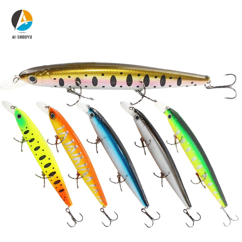 AI-SHOUYU NEW Minnow Hard with Ball Fishing Lure 130mm 24.5g Wobbler with Sharp Treble Hooks Hard Bait Sinking Fishing Lure
AI-SHOUYU NEW Minnow Hard with Ball Fishing Lure 130mm 24.5g Wobbler with Sharp Treble Hooks Hard Bait Sinking Fishing Lure