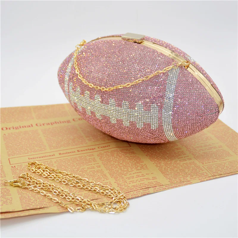 Fashion Designer Luxury Football Rhinestone Purse Party Versatile Diamond Handbag Shoulder Bag Clutch Bag
Fashion Designer Luxury Football Rhinestone Purse Party Versatile Diamond Handbag Shoulder Bag Clutch Bag
