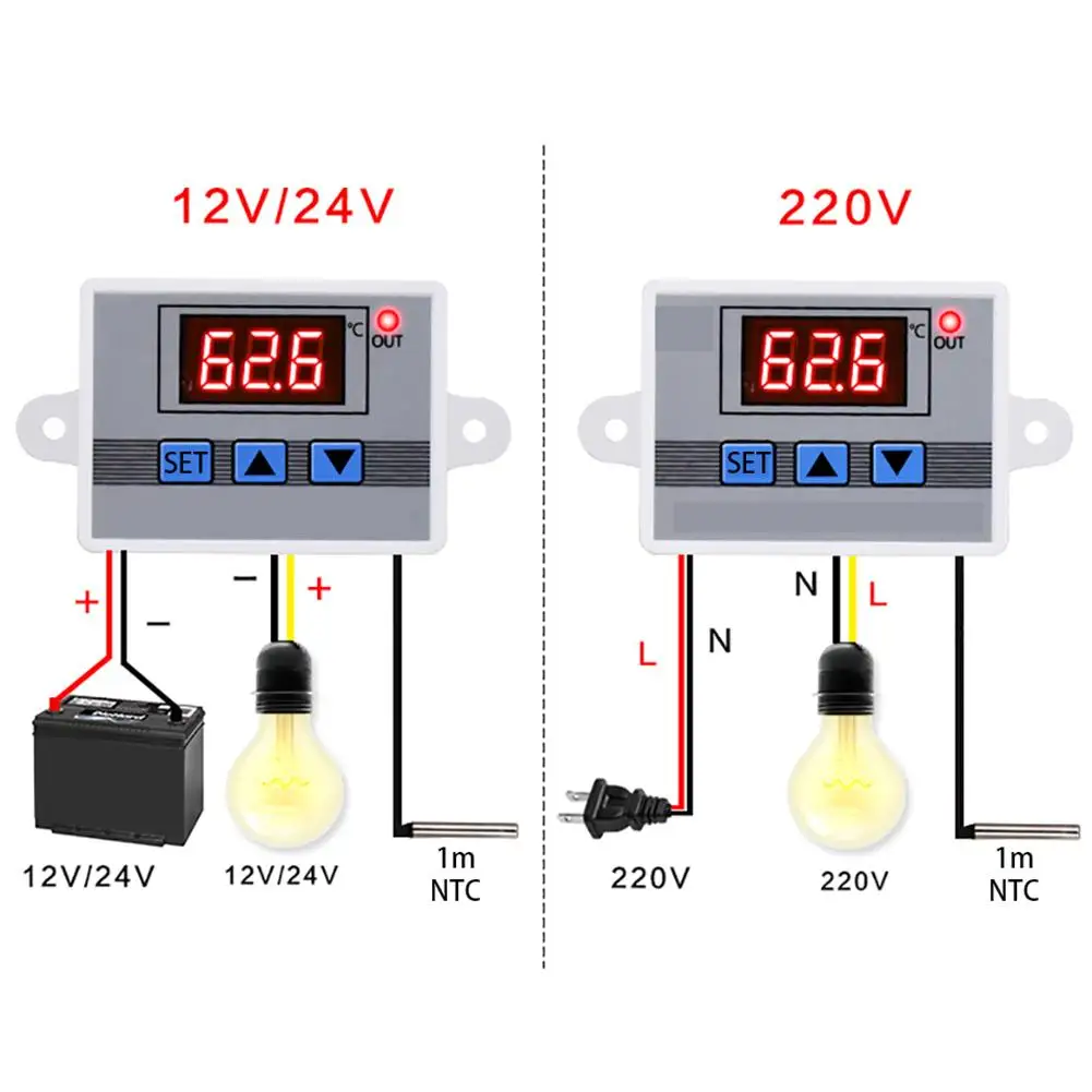Electricity Temperature Controller Switch with Probe W3002 10A Thermostat Control Digital Sensor for Household Accessories
Electricity Temperature Controller Switch with Probe W3002 10A Thermostat Control Digital Sensor for Household Accessories