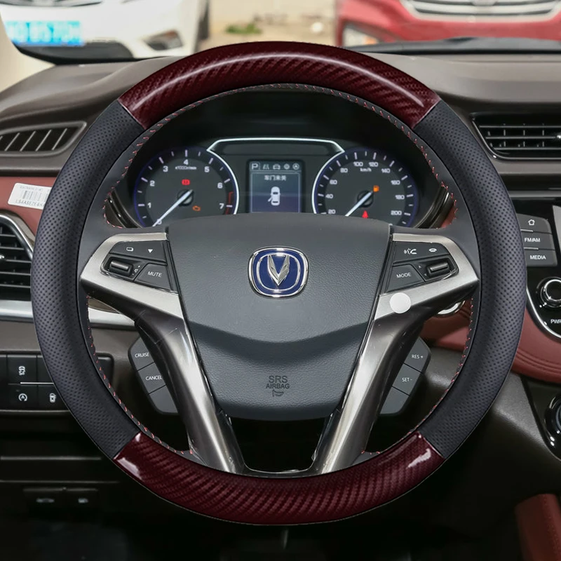 38CM Genuine Leather Car Steering Wheel Cover Anti-Slip for Changan CS95 CS85 CS75 CS55 CS35 CS15 EADO Auto Accessories
38CM Genuine Leather Car Steering Wheel Cover Anti-Slip for Changan CS95 CS85 CS75 CS55 CS35 CS15 EADO Auto Accessories