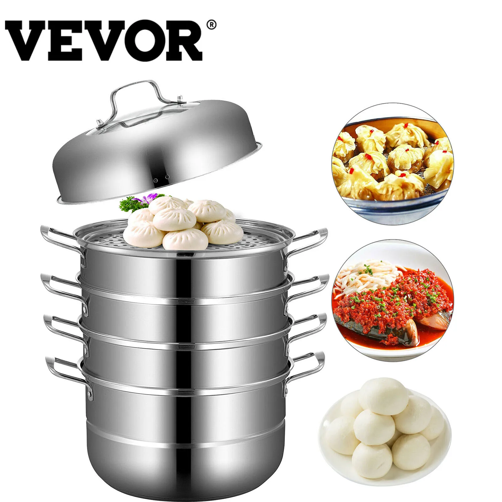 VEVOR 5-Layer Food Steamer Multiple Stoves Stainless Steel W/ Heightening-Designed Lid Larger Storage Space 11/12 In Home Use
VEVOR 5-Layer Food Steamer Multiple Stoves Stainless Steel W/ Heightening-Designed Lid Larger Storage Space 11/12 In Home Use