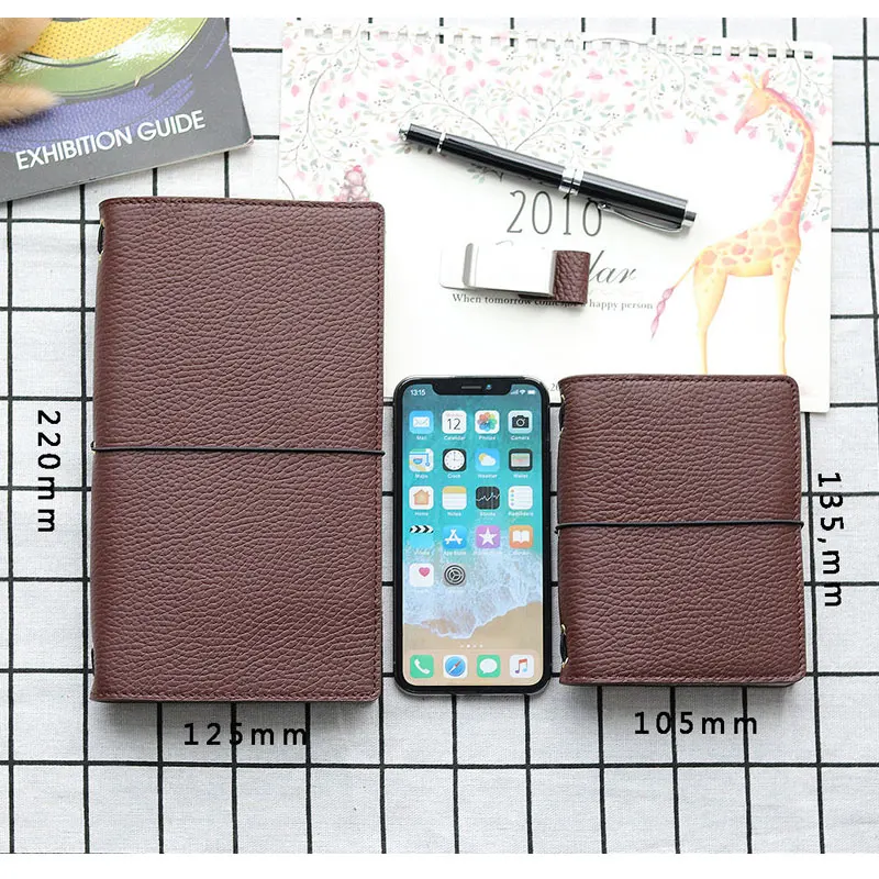 Yiwi 100% Genuine Leather Traveler's Notebook travel Diary Journal Vintage Handmade Cowhide Gift planner
Yiwi 100% Genuine Leather Traveler's Notebook travel Diary Journal Vintage Handmade Cowhide Gift planner