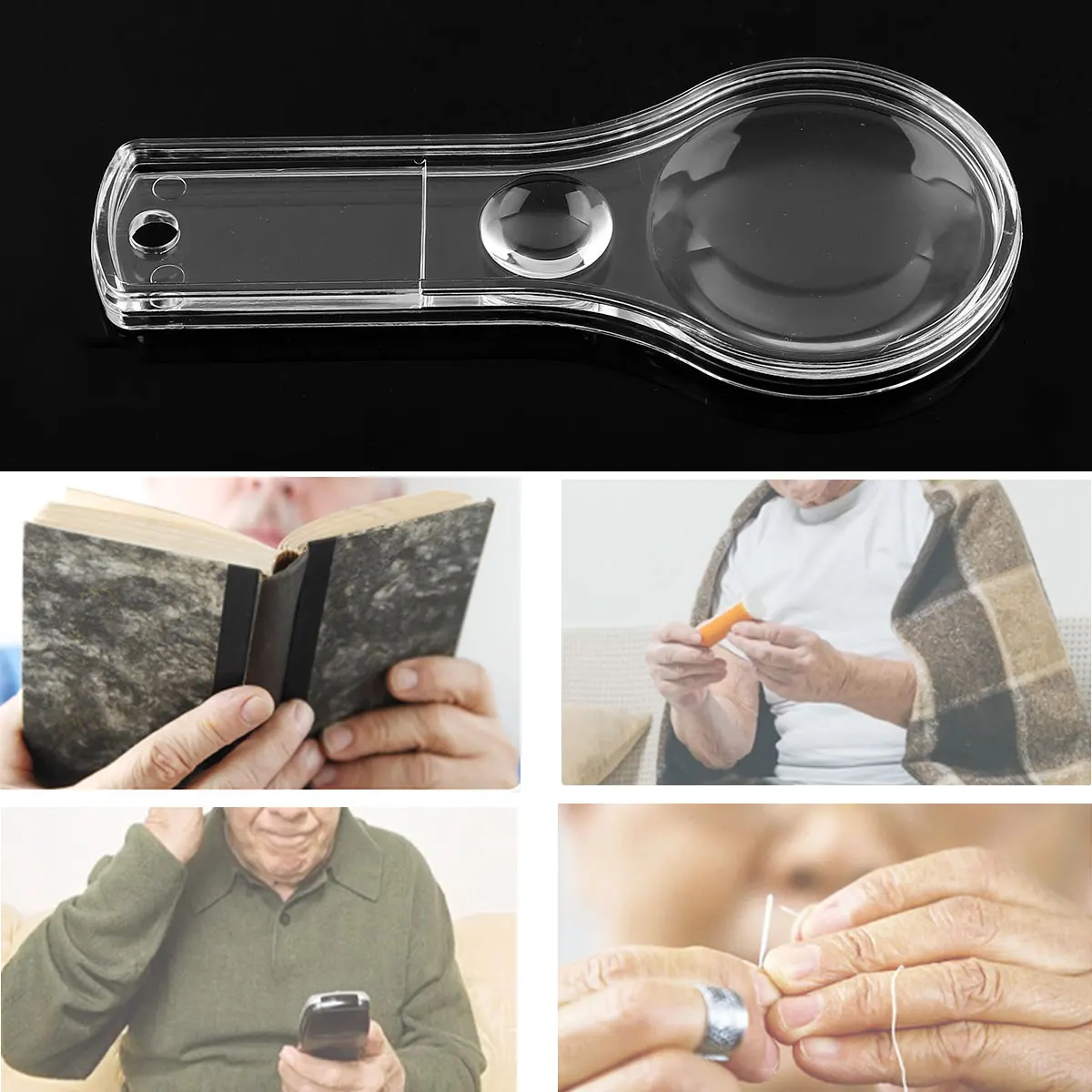20 Mini Plastic Magnifier 5X 15X Hand-held Clear Magnifying Glasses Portable Travel Reading Observation Glasses for Kids&Senior
20 Mini Plastic Magnifier 5X 15X Hand-held Clear Magnifying Glasses Portable Travel Reading Observation Glasses for Kids&Senior