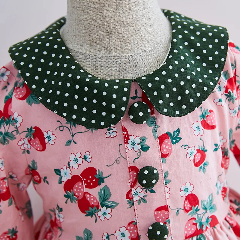 Kids Strawberry Dresses for Girls Boutique Children Long Sleeve Peter Pan Collar Ball Gowns Baby Spanish Lotia Dress Birthday
Kids Strawberry Dresses for Girls Boutique Children Long Sleeve Peter Pan Collar Ball Gowns Baby Spanish Lotia Dress Birthday