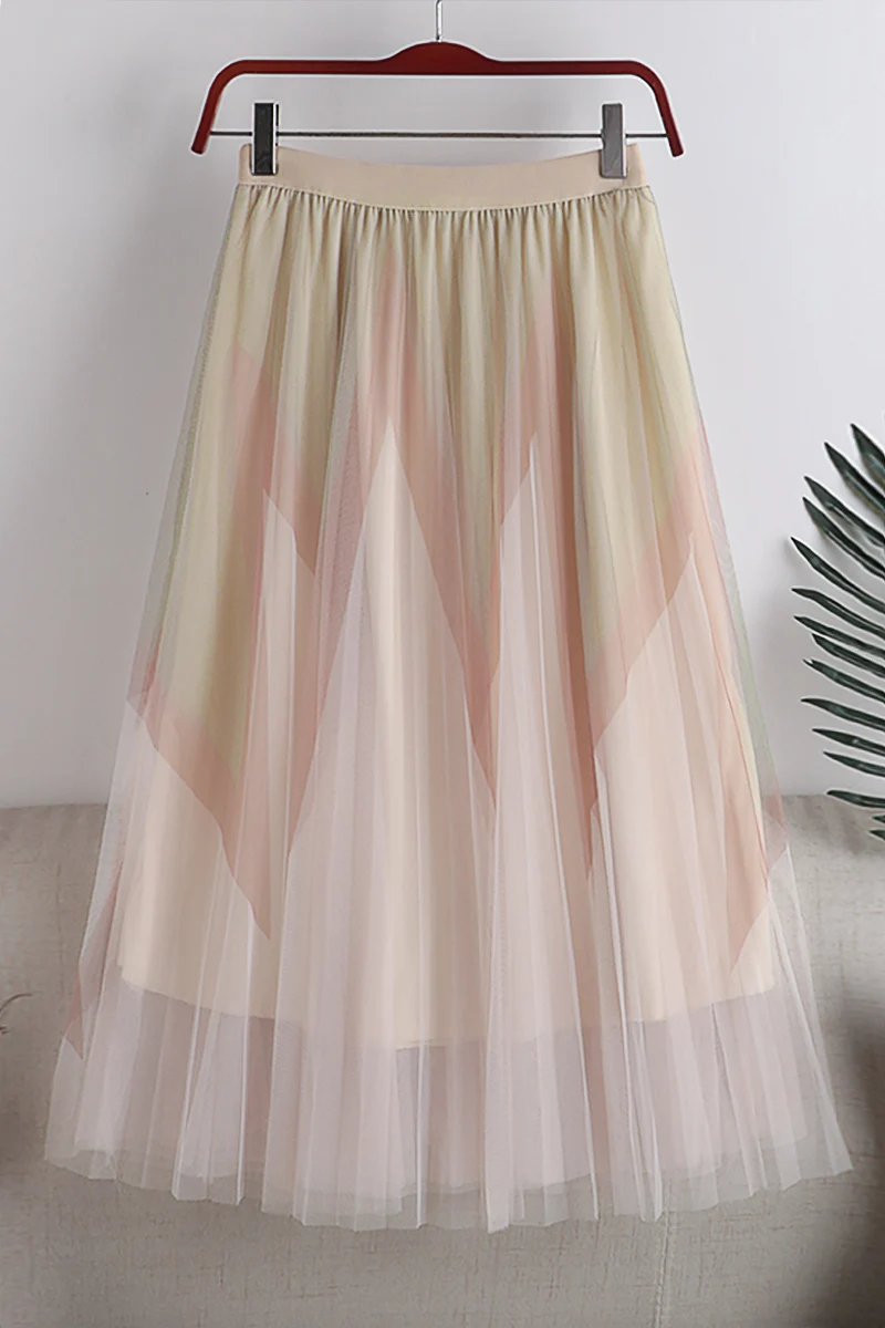 Waist Double-Layer Gauze Pleated Contrast Printing Skirt For Fall Winter Women'S New Style High Waist Thin Mid-Length F165
Waist Double-Layer Gauze Pleated Contrast Printing Skirt For Fall Winter Women'S New Style High Waist Thin Mid-Length F165