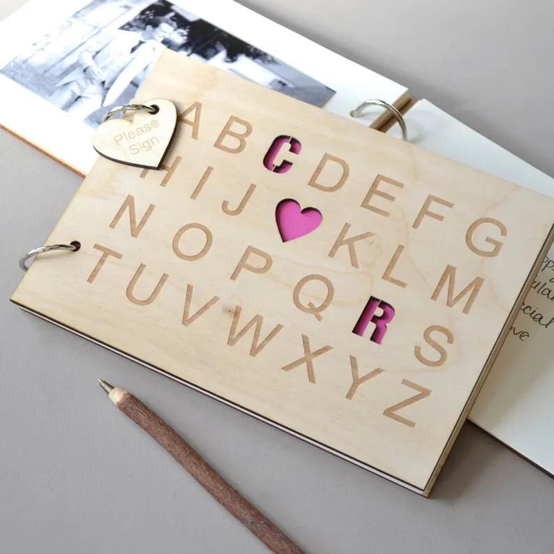 Alphabet Love Wedding Guest Book,Wooden Guest Book,Custom Guest Book,Gift for Couples,Bridal Shower Gift,Unique Keeps,Wedding
Alphabet Love Wedding Guest Book,Wooden Guest Book,Custom Guest Book,Gift for Couples,Bridal Shower Gift,Unique Keeps,Wedding