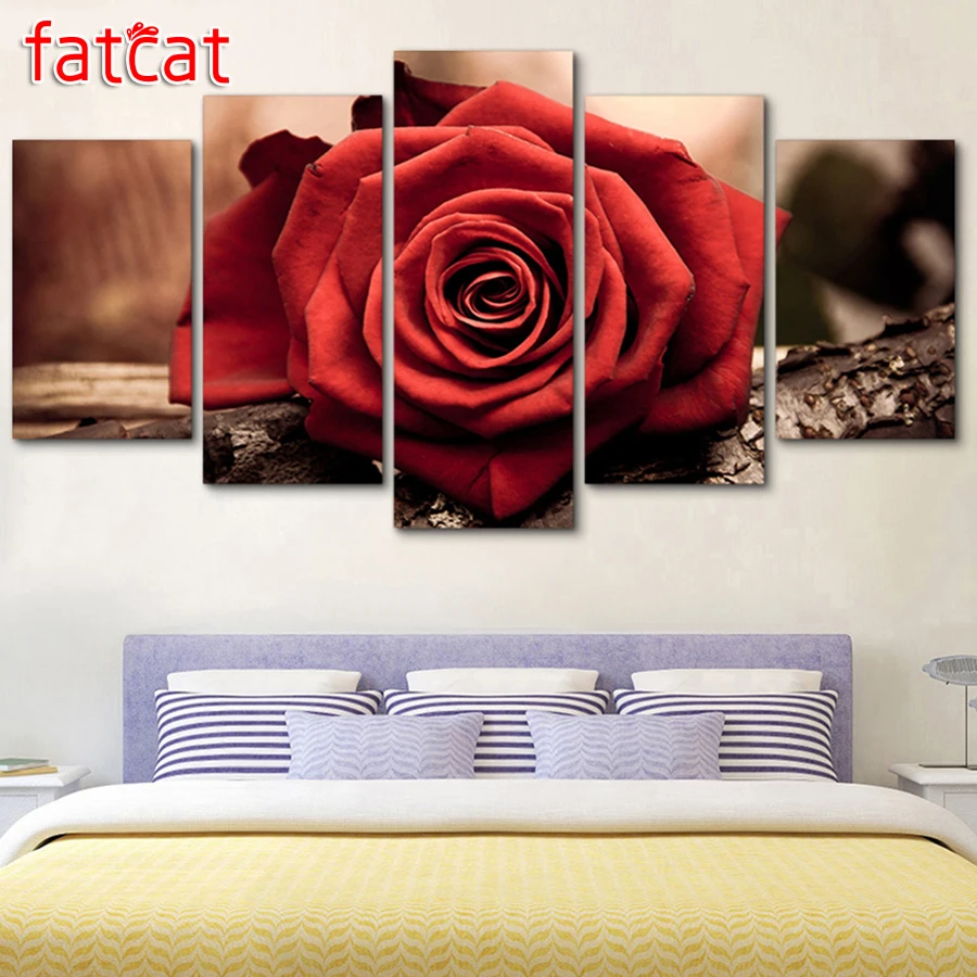 FATCAT 5 Panels Red Rose Flower Diy Diamond Painting Full Square Round Drill Diamond Embroidery Sale Needlework Home Decor AE944
FATCAT 5 Panels Red Rose Flower Diy Diamond Painting Full Square Round Drill Diamond Embroidery Sale Needlework Home Decor AE944