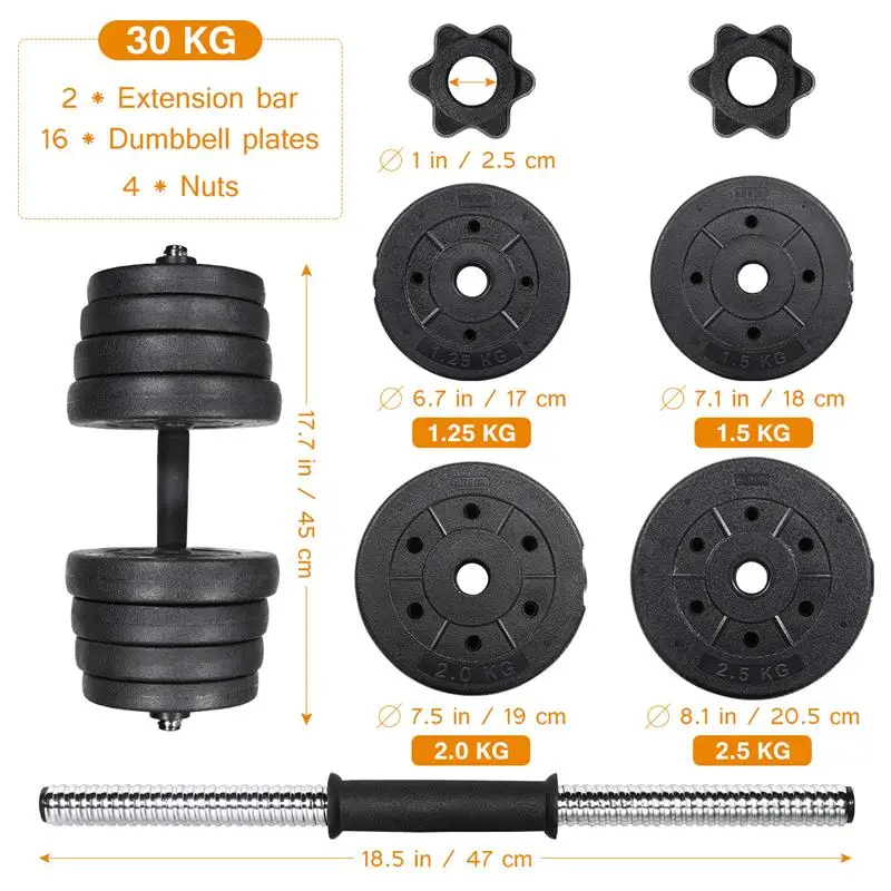 Adjustable A Pair of 30kg Dumbbell Weight Set Solid Fitness Dumbbell Set Safety Non-slip Dumbbells Gym Exercise Training Outdoor
Adjustable A Pair of 30kg Dumbbell Weight Set Solid Fitness Dumbbell Set Safety Non-slip Dumbbells Gym Exercise Training Outdoor
