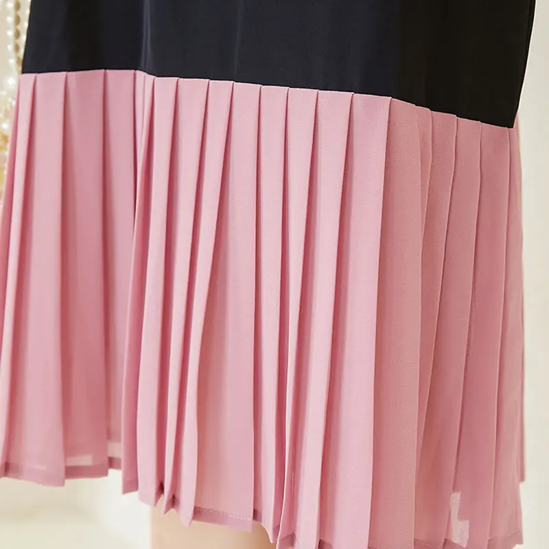 XITAO Cpntrtas Color Pleated Splicing Hem Dress Fashion Casual Loose Women O-neck Collar Pullover All-match Summer New LDD1798
XITAO Cpntrtas Color Pleated Splicing Hem Dress Fashion Casual Loose Women O-neck Collar Pullover All-match Summer New LDD1798