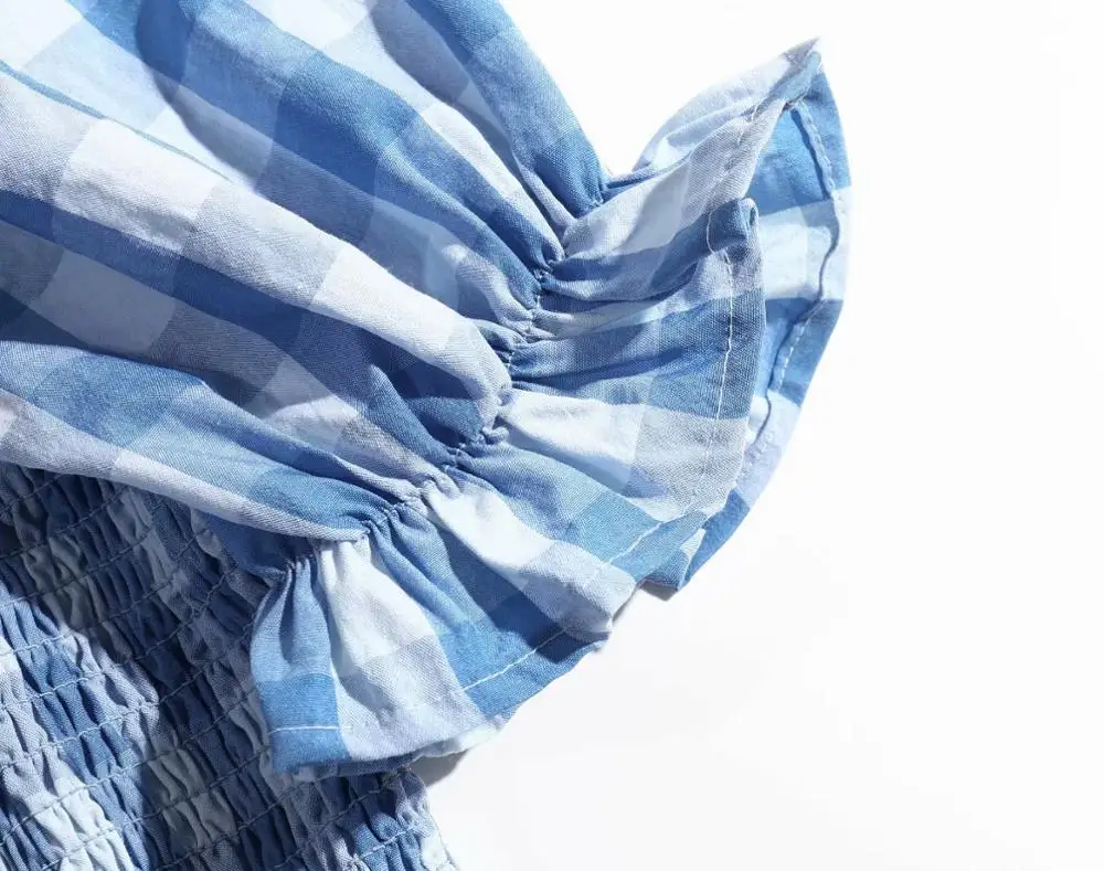 Chic summer plaid dress women Fashion ruff sleeve Elastic waist beach dress female clothing Vintage casual dress
Chic summer plaid dress women Fashion ruff sleeve Elastic waist beach dress female clothing Vintage casual dress