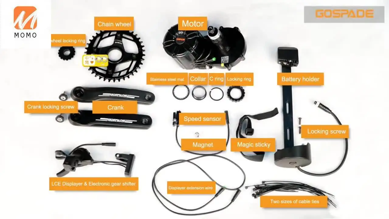 

Dependable quality central Ebike mid drive motor meet EU regulations easy installation Electric bike conversion kits