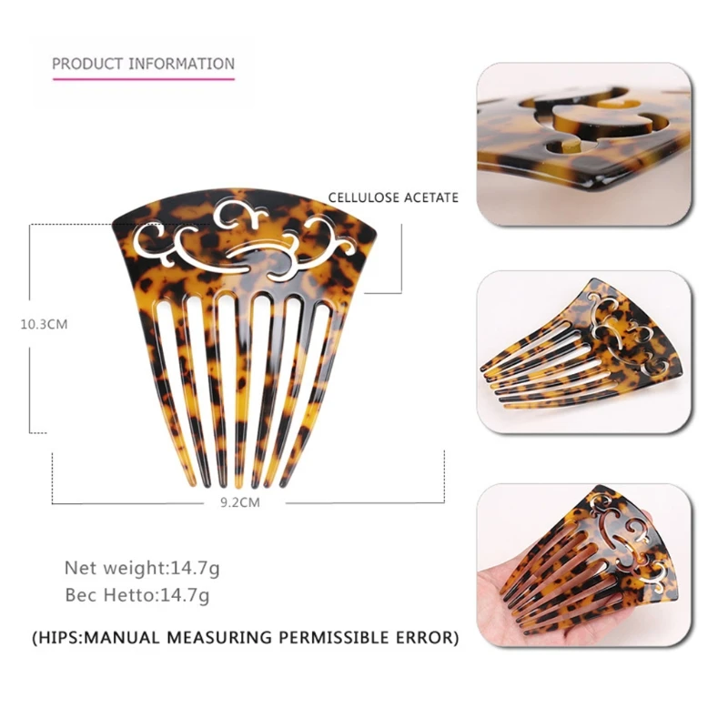 Twist Hair Side Comb Hollow Out Tortoise 7 Teeth Hairpin Acetate Barrette Clip X7YA
Twist Hair Side Comb Hollow Out Tortoise 7 Teeth Hairpin Acetate Barrette Clip X7YA