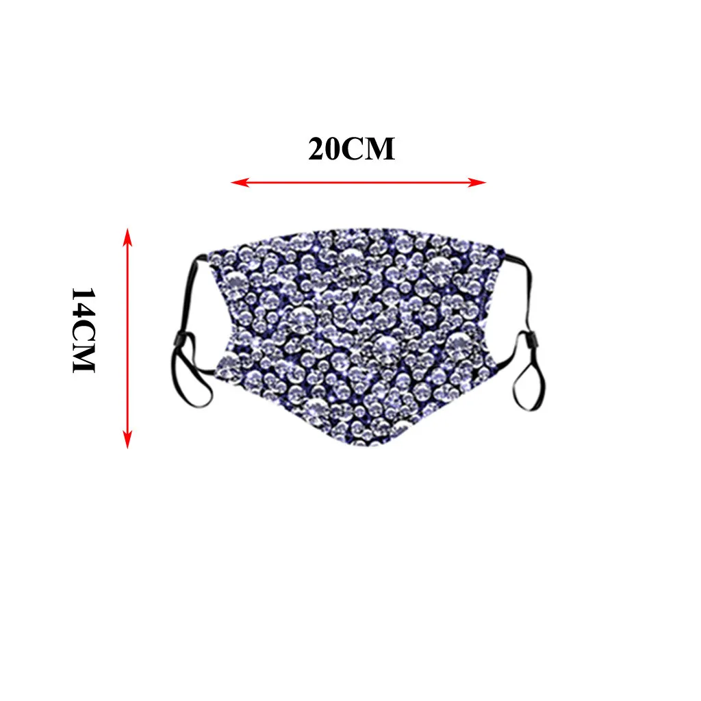 Fashion Shiny Diamond Printed Face Mask Breathable Outdoor PM2.5 Protective Cotton Masks for Adults Reusable Washable 5PCS
Fashion Shiny Diamond Printed Face Mask Breathable Outdoor PM2.5 Protective Cotton Masks for Adults Reusable Washable 5PCS