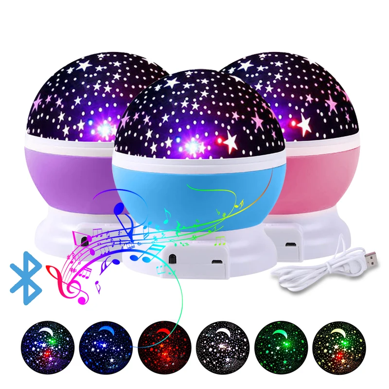 LED colorful bluetooth night light starry projection lamp USB rechargeable with remote control children's birthday gift
LED colorful bluetooth night light starry projection lamp USB rechargeable with remote control children's birthday gift