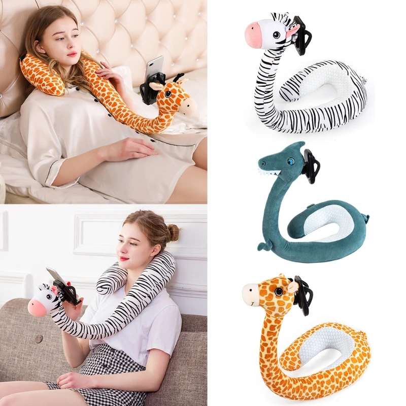 2 In 1 Travel Cartoon Animal Plush U-Shaped Neck Pillow with Mobile Phone Holder
2 In 1 Travel Cartoon Animal Plush U-Shaped Neck Pillow with Mobile Phone Holder