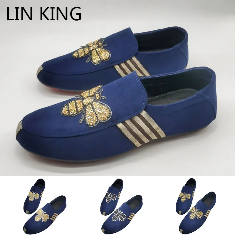 LIN KING Men Designer Shoes Luxury Crystal Pu Leather Casual Shoes Lightweight Flats Comfort Man Loafers Formal Party Shoes
LIN KING Men Designer Shoes Luxury Crystal Pu Leather Casual Shoes Lightweight Flats Comfort Man Loafers Formal Party Shoes