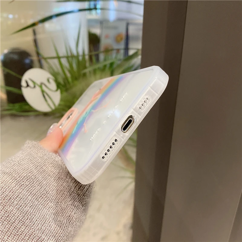 Rainbow transparent phone case for iPhone 11 12 pro Max x xs max xr 7p 8p shell Clear anti drop Protection Back Cover for girls
Rainbow transparent phone case for iPhone 11 12 pro Max x xs max xr 7p 8p shell Clear anti drop Protection Back Cover for girls