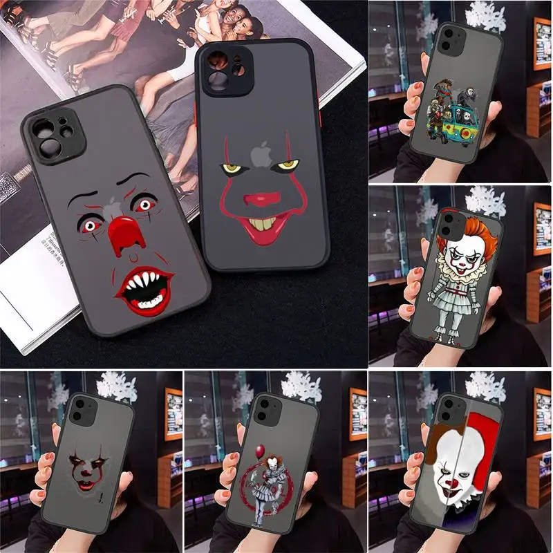 Horror Character Pennywise Phone Cases Matte Transparent for iPhone 7 8 11 12 s mini pro X XS XR MAX Plus cover funda shell
Horror Character Pennywise Phone Cases Matte Transparent for iPhone 7 8 11 12 s mini pro X XS XR MAX Plus cover funda shell