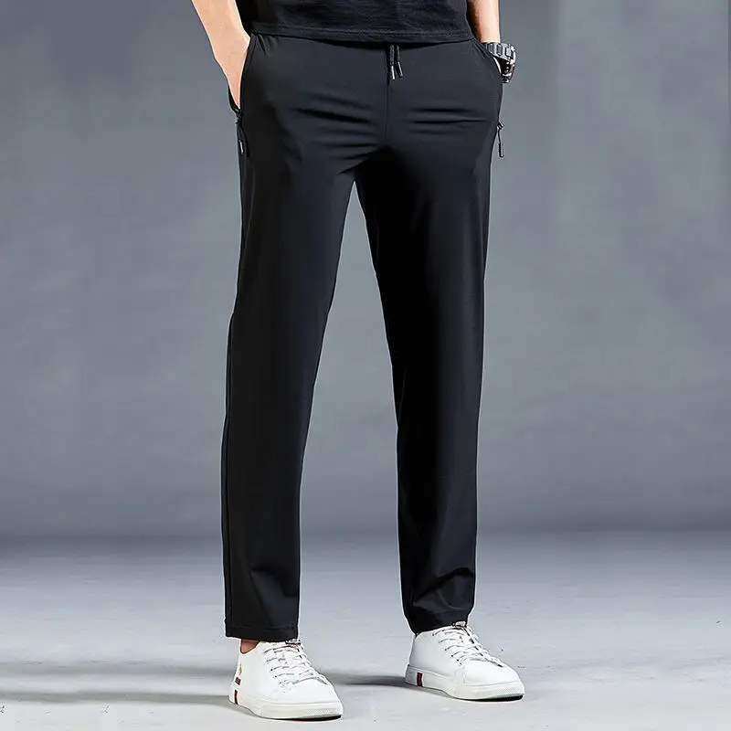 Ice Silk Air Conditioning Pants Men's Ultra Thin Sports Pants Loose Leggings 2021 New Summer Leisure Pants Men's Quick Drying 
Ice Silk Air Conditioning Pants Men's Ultra Thin Sports Pants Loose Leggings 2021 New Summer Leisure Pants Men's Quick Drying