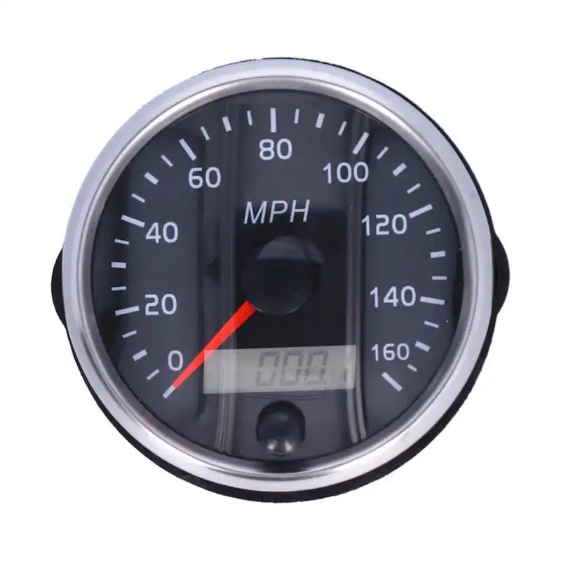 

3.3in 12V/24V Speedometer 160MPH Speed Gauge LCD with White/Amber Backlight for Car Truck Boat boost