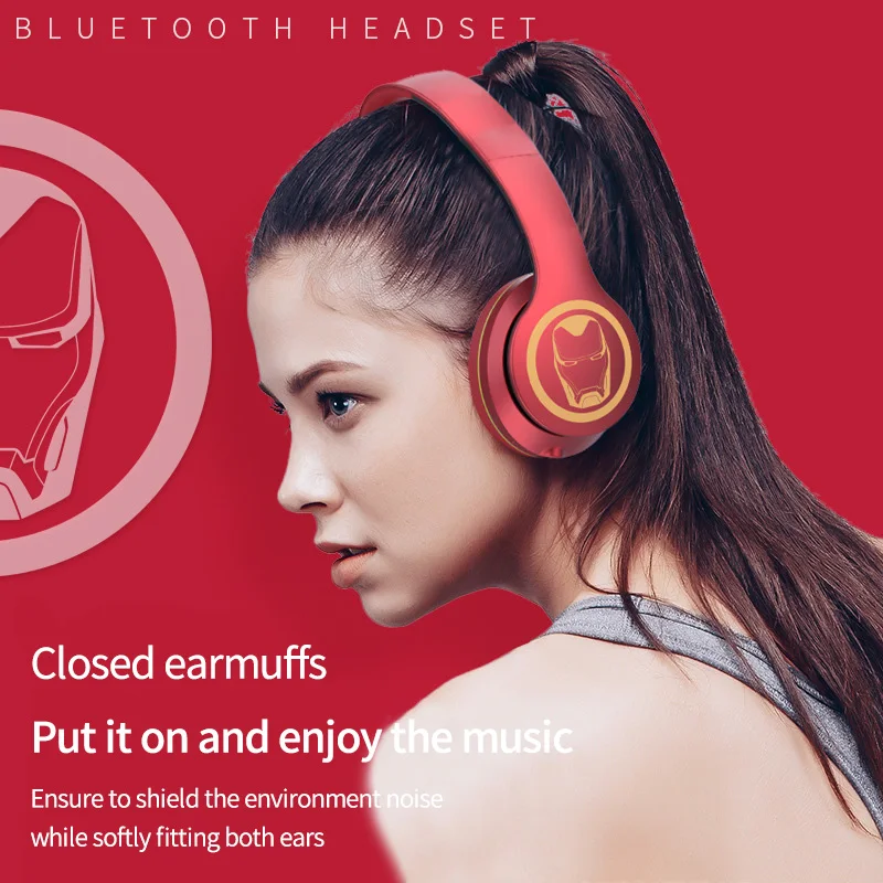 Marvel Avengers Iron Man Captain America Portable Head-mounted Wireless Headset Bluetooth 5.0 Running Stereo Sport Earphone
Marvel Avengers Iron Man Captain America Portable Head-mounted Wireless Headset Bluetooth 5.0 Running Stereo Sport Earphone