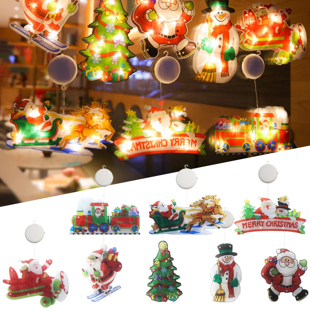 Christmas Window Hanging Light Snowman Santa Claus LED Suction Cup Lamp Xmas Store Glass Decoration Festive Atmosphere Lighting
Christmas Window Hanging Light Snowman Santa Claus LED Suction Cup Lamp Xmas Store Glass Decoration Festive Atmosphere Lighting