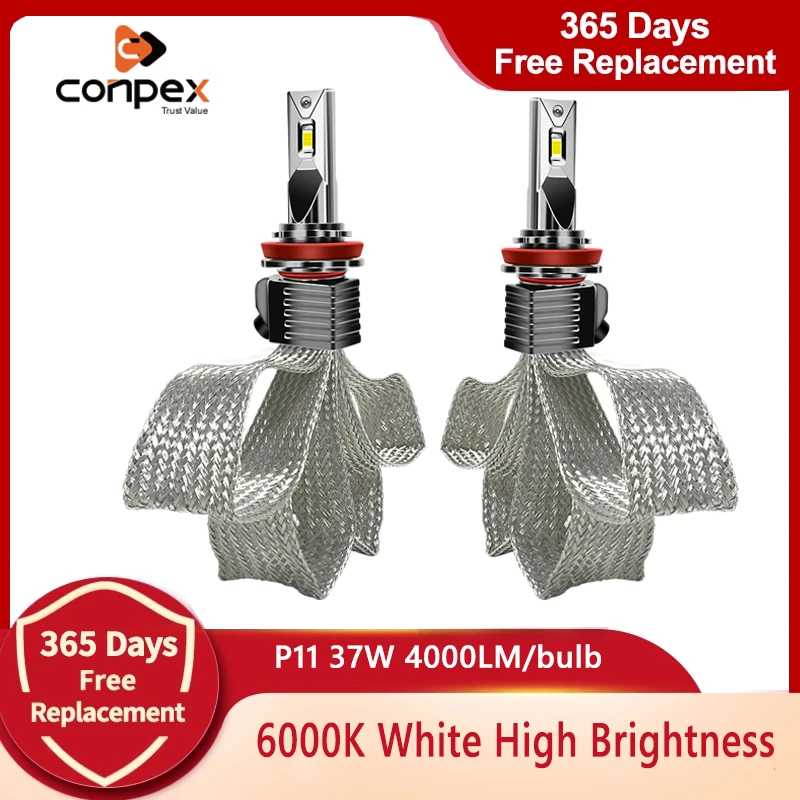 Conpex 2Pcs P11 Diamond LED Car Headlight Bulbs 74W 8000LM H11 H1 9006 Headlamp Kit High Low Beam 6000K for Led 12V Auto Lamps
Conpex 2Pcs P11 Diamond LED Car Headlight Bulbs 74W 8000LM H11 H1 9006 Headlamp Kit High Low Beam 6000K for Led 12V Auto Lamps