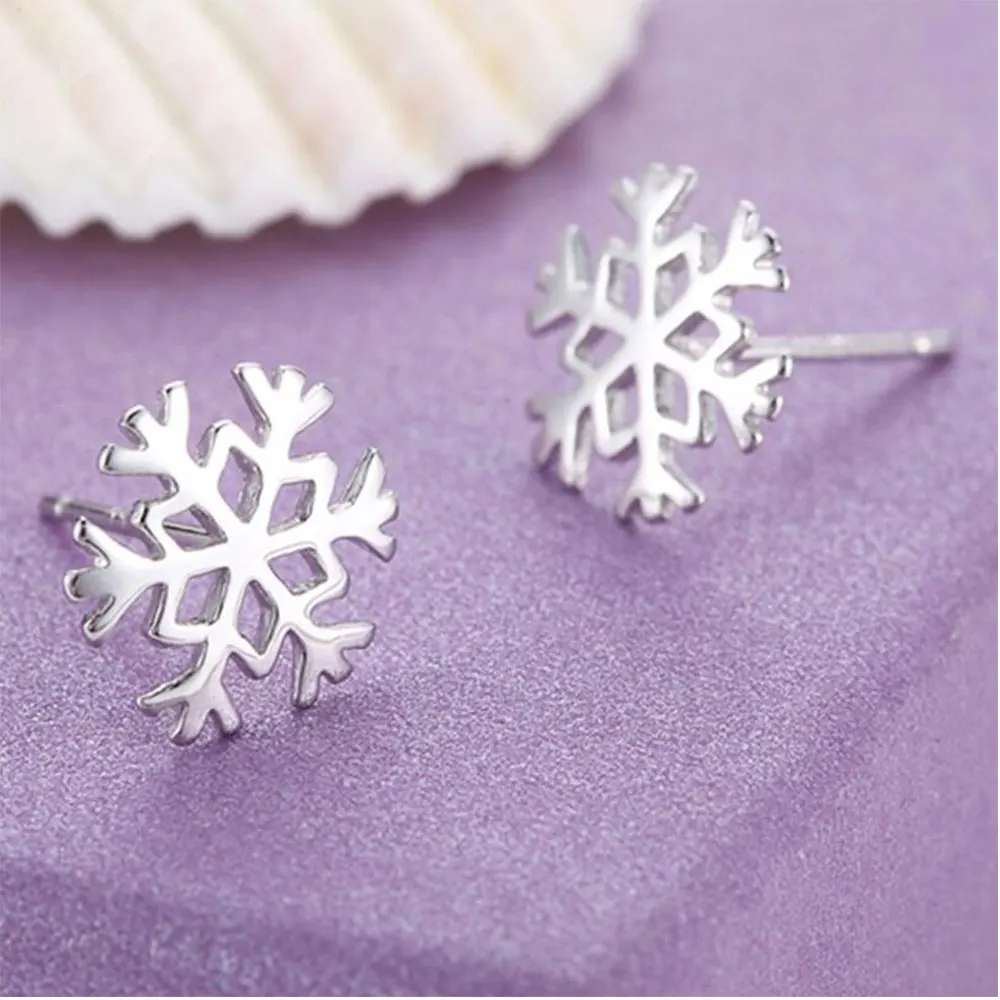 POPACC 925 Sterling Silver Snowflake Stud Earrings For Women Gift Boucle d'oreille 
POPACC 925 Sterling Silver Snowflake Stud Earrings For Women Gift Boucle d'oreille