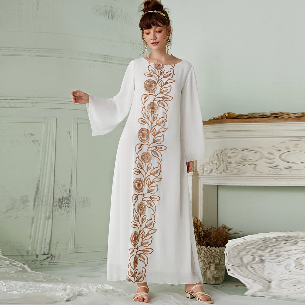 Chiffon Embroidery Muslim Dress Women Eid Mubarak Abaya Dubai Hijab Kaftan Caftan Islam Turkish African Dresses Robe Vestidos
Chiffon Embroidery Muslim Dress Women Eid Mubarak Abaya Dubai Hijab Kaftan Caftan Islam Turkish African Dresses Robe Vestidos