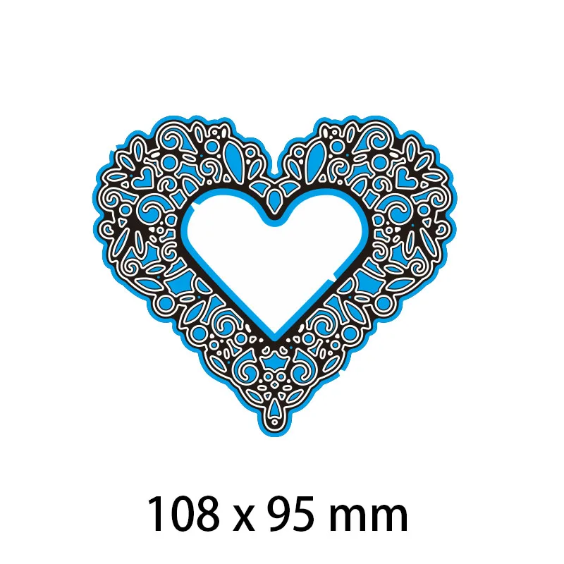 Cutting Dies Heart Laciness DIY Scrap Booking Photo Album Embossing Paper Cards 108*95mm
Cutting Dies Heart Laciness DIY Scrap Booking Photo Album Embossing Paper Cards 108*95mm