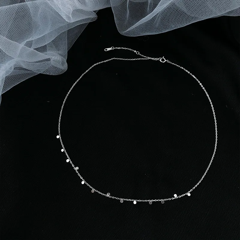 Женское Ожерелье из стерлингового серебра 925 пробы минималистичное ювелирное