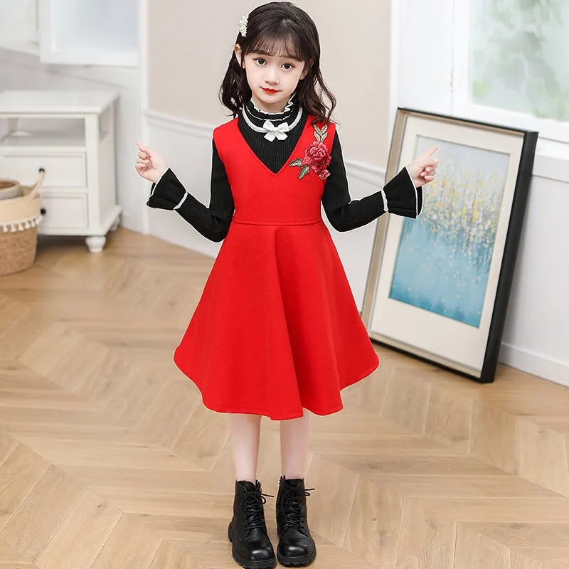 2021 Winter Knitted Chiffon Girl Dress Christmas Party Long Sleeve Children Clothes Kids Dresses For Girls New Year Clothing
2021 Winter Knitted Chiffon Girl Dress Christmas Party Long Sleeve Children Clothes Kids Dresses For Girls New Year Clothing