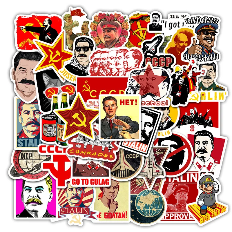 50 шт. смешанный Советский Союз Сталин СССР CCCP хет наклейки s водонепроницаемые