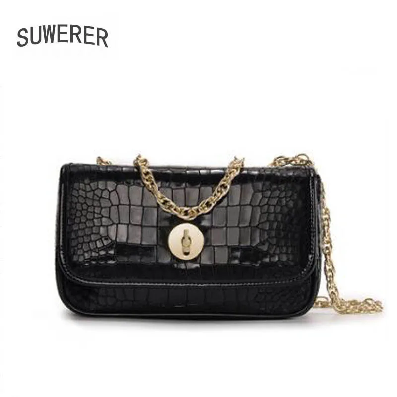 SUWERER Genuine cowhide leather bags women Women Bag Chain Handbags Leather Shoulder Bag crossbody bags for women red bags
SUWERER Genuine cowhide leather bags women Women Bag Chain Handbags Leather Shoulder Bag crossbody bags for women red bags