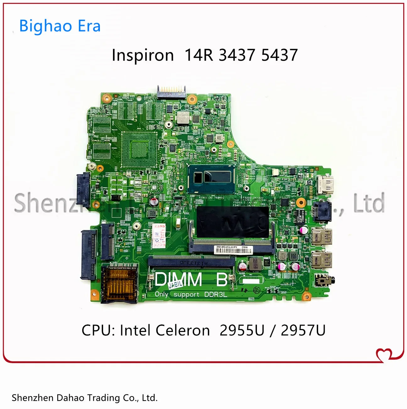 CN-09DJXD 09DJXD для Dell Inspiron 14R 3437 5437 материнская плата для ноутбука 12307-1 12307-2 VKJ89 с 2955U ЦП DDR3L 100% полностью протестирована
CN-09DJXD 09DJXD для Dell Inspiron 14R 3437 5437 материнская плата для ноутбука 12307-1 12307-2 VKJ89 с 2955U ЦП DDR3L 100% полностью протестирована