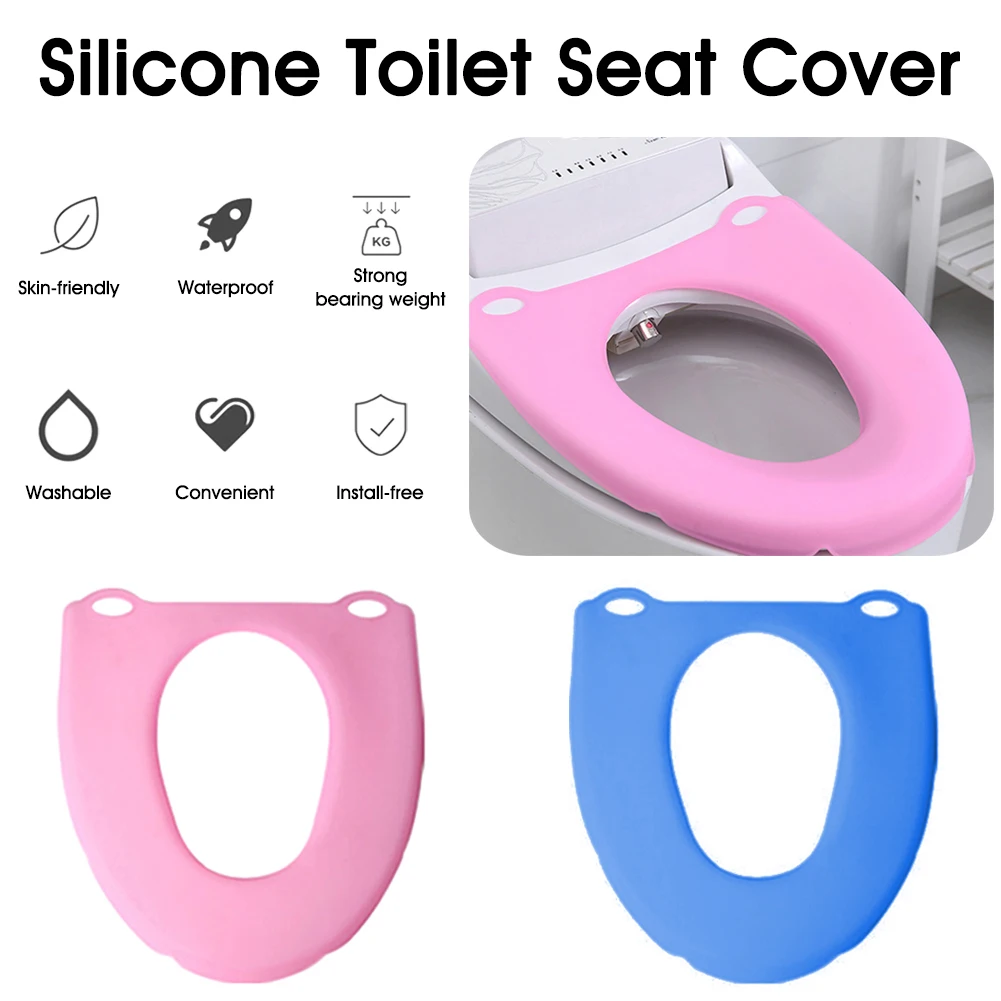 Toilet Seat Cover Silicone Toilet Cover Cushion Reusable Toilet Cover Suit for Bathroom, Travelling
Toilet Seat Cover Silicone Toilet Cover Cushion Reusable Toilet Cover Suit for Bathroom, Travelling
