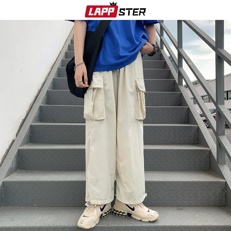 LAPPSTER Men Big Pockets Korean Wide Leg Harem Pants 2022 Autumn Mens Casual Streetwear Hip Hop Joggers Fashions Beige Trousers
LAPPSTER Men Big Pockets Korean Wide Leg Harem Pants 2022 Autumn Mens Casual Streetwear Hip Hop Joggers Fashions Beige Trousers