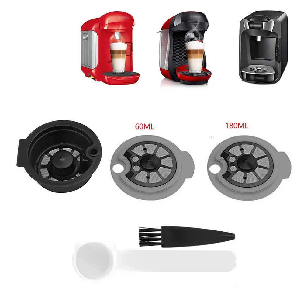 Reusable Coffee Capsule Pod Cup&Slicone Lid With Spoon Brush For Bosch Tassimo Machine Refillable Espresso Coffee Capsule Filter
Reusable Coffee Capsule Pod Cup&Slicone Lid With Spoon Brush For Bosch Tassimo Machine Refillable Espresso Coffee Capsule Filter