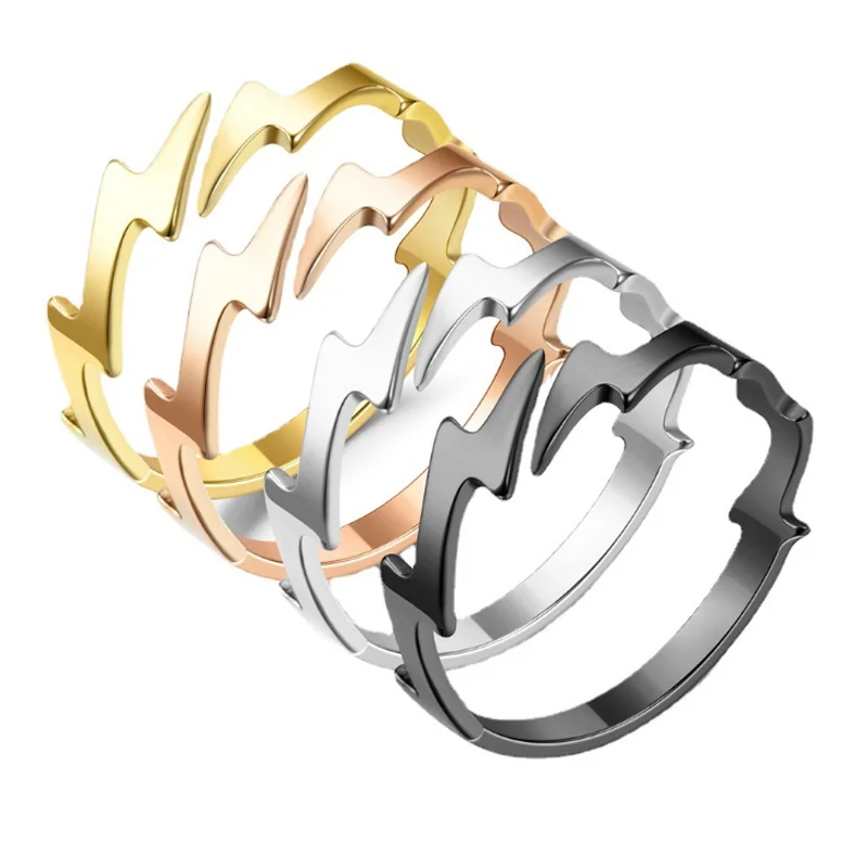 New Adjustable Lightning Ring Stainless Steel Flash Opening Wave Ring Weather Mood Jewelry Birthday Gift Accessories
New Adjustable Lightning Ring Stainless Steel Flash Opening Wave Ring Weather Mood Jewelry Birthday Gift Accessories
