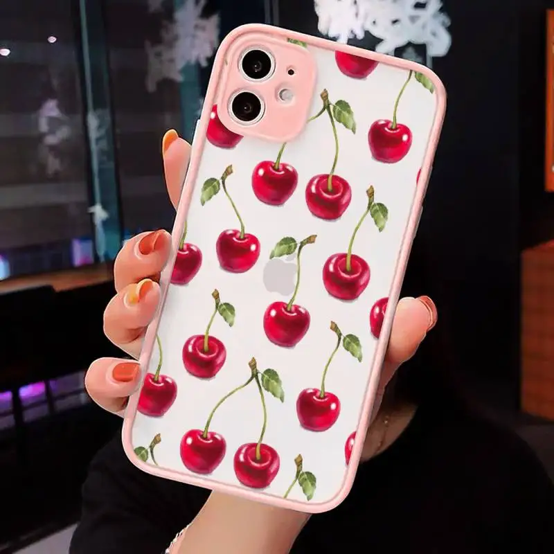 Pink Cherries Cherry Strawberry Phone Cases Matte Transparent for iPhone 7 8 11 12 s mini pro X XS XR MAX Plus cover funda
Pink Cherries Cherry Strawberry Phone Cases Matte Transparent for iPhone 7 8 11 12 s mini pro X XS XR MAX Plus cover funda