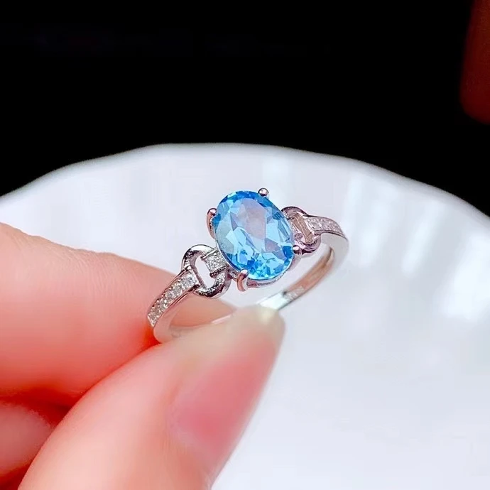 CoLife Jewelry Light Blue Topaz Ring 6mm*8mm Natural Topaz Silver Ring Sterling Silver Topaz Jewelry Woman Gift
CoLife Jewelry Light Blue Topaz Ring 6mm*8mm Natural Topaz Silver Ring Sterling Silver Topaz Jewelry Woman Gift