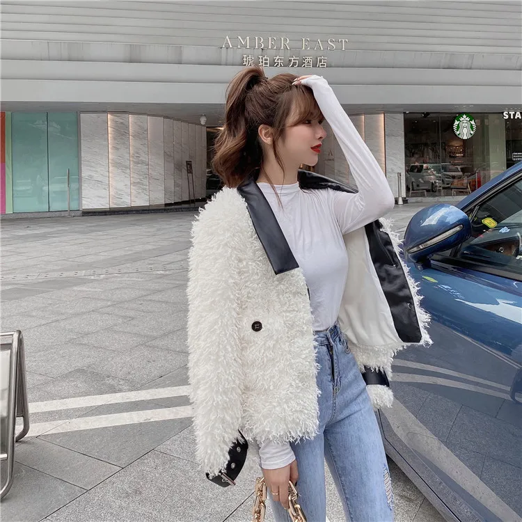 Fashion new lamb fur fur coat short female fur
Fashion new lamb fur fur coat short female fur