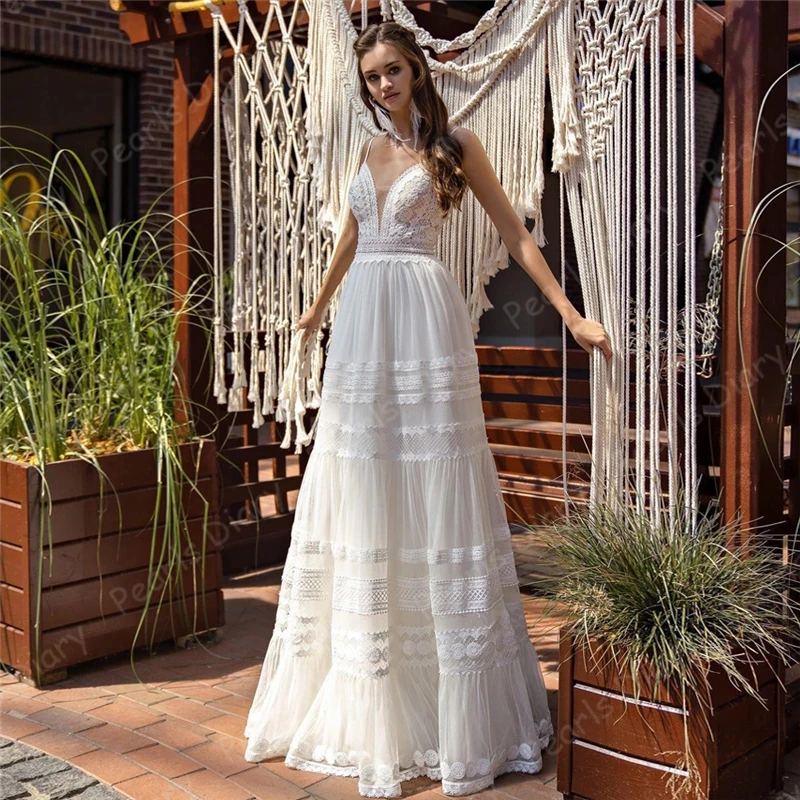 Charming Bohemian Wedding Dresses Robe de Mariee Spaghetti Straps Lace Bride Dress 2021 Beach Bridal Gowns Women Bride Dress
Charming Bohemian Wedding Dresses Robe de Mariee Spaghetti Straps Lace Bride Dress 2021 Beach Bridal Gowns Women Bride Dress
